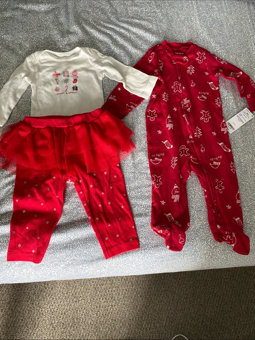 Carters 6m Christmas outfits